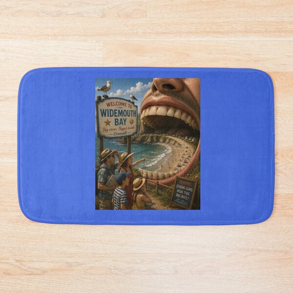 Item preview, Widemouth Bay Funny Cornwall Place Name Pun Design designed and sold by Hornace88studio.