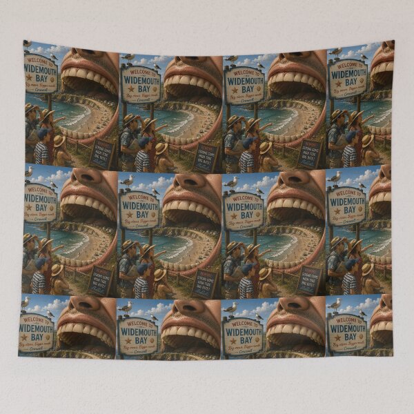 Item preview, Widemouth Bay Funny Cornwall Place Name Pun Design designed and sold by Hornace88studio.
