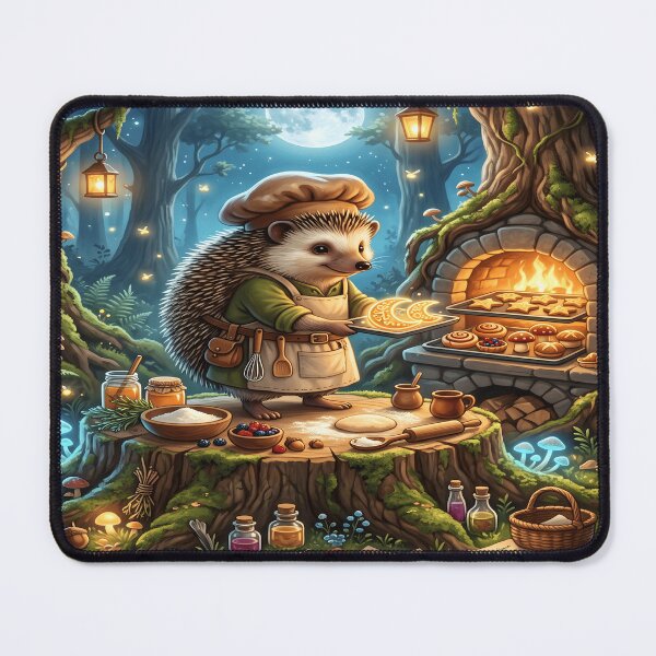 Item preview, The Moonlight Baker | Cozy Fantasy Hedgehog Storybook Illustration designed and sold by MAJCO-ART.