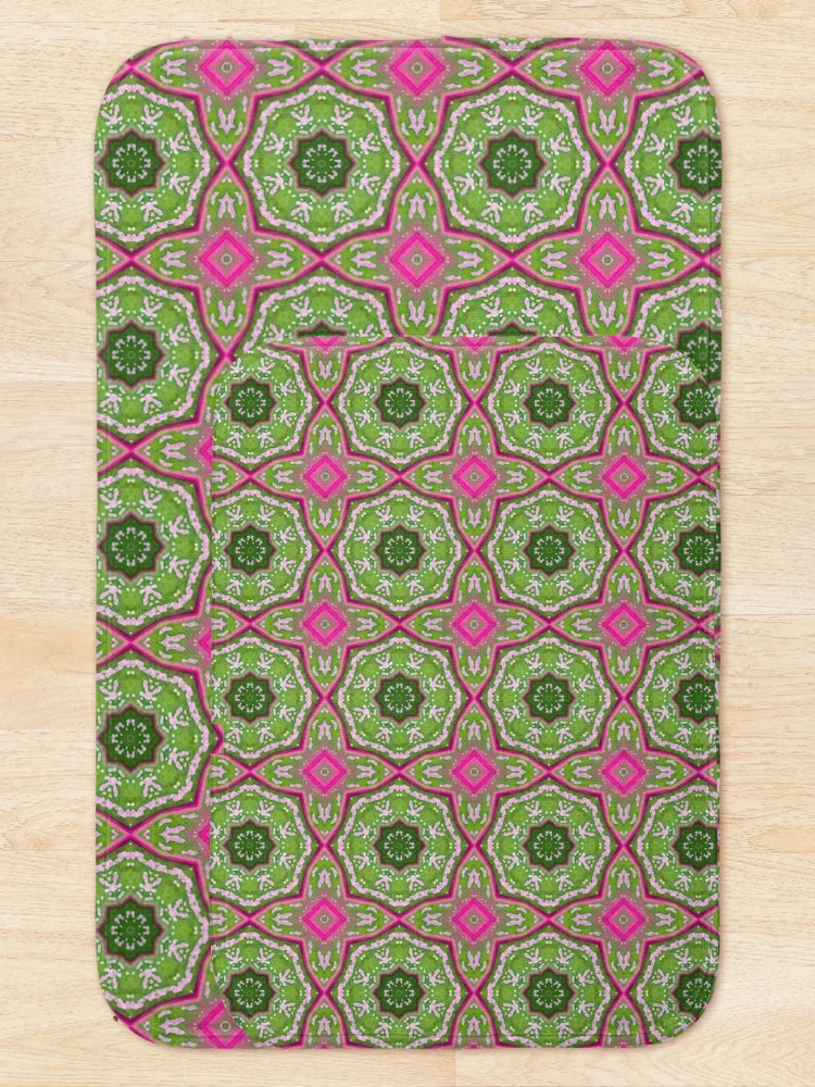 Thumbnail 5 of 6, Bath Mat, Spring-filled Abstract Pattern designed and sold by Ever-Shop.