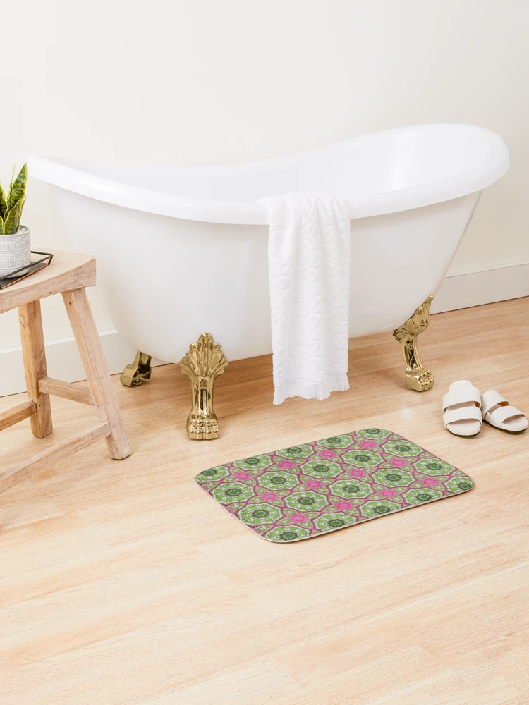 Thumbnail 2 of 6, Bath Mat, Spring-filled Abstract Pattern designed and sold by Ever-Shop.