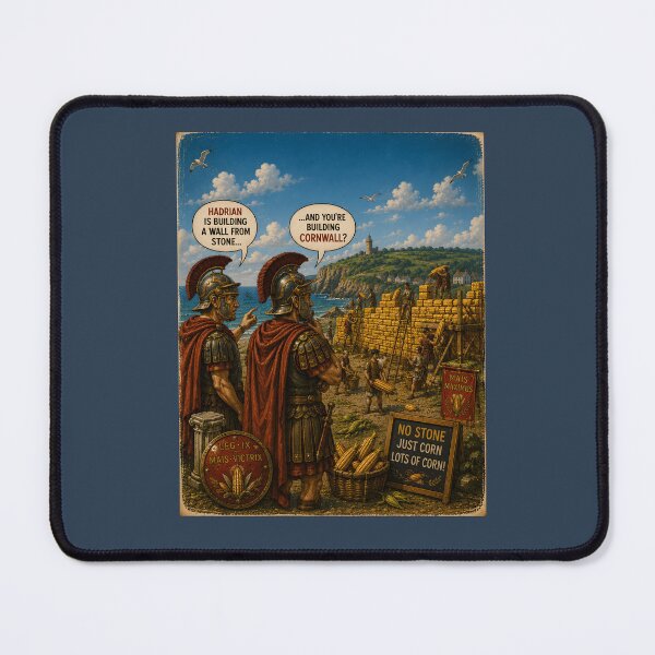 Item preview, Cornwall Funny Roman Corn Wall Place Name Pun Design designed and sold by Hornace88studio.