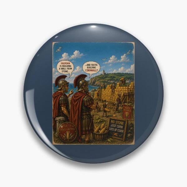 Item preview, Cornwall Funny Roman Corn Wall Place Name Pun Design designed and sold by Hornace88studio.