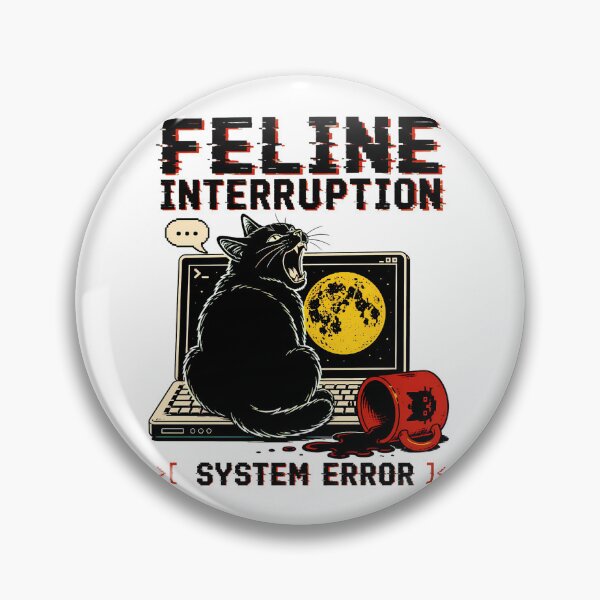 Item preview, Feline Interruption System Error Coffee Spill designed and sold by chattsuede.
