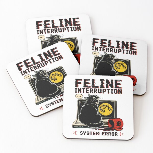 Item preview, Feline Interruption System Error Coffee Spill designed and sold by chattsuede.