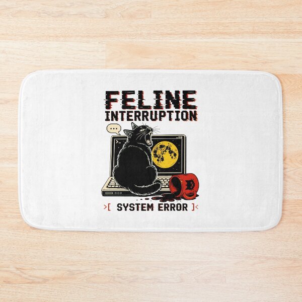 Item preview, Feline Interruption System Error Coffee Spill designed and sold by chattsuede.