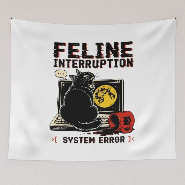 Item preview, Feline Interruption System Error Coffee Spill designed and sold by chattsuede.