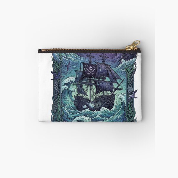 Item preview, Into the Abyss Pirate Ship Engraving designed and sold by Belrovera.