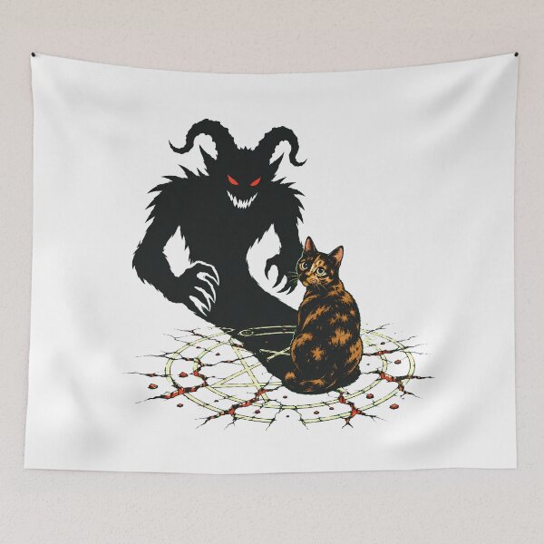Item preview, Tortoiseshell Pentagram Summoning Gothic Shadow Demon Feline designed and sold by chattsuede.