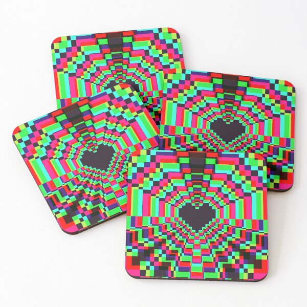 Item preview, Dark Pixel Heart Kaleidoscope - Synthwave 2 designed and sold by animinimal.