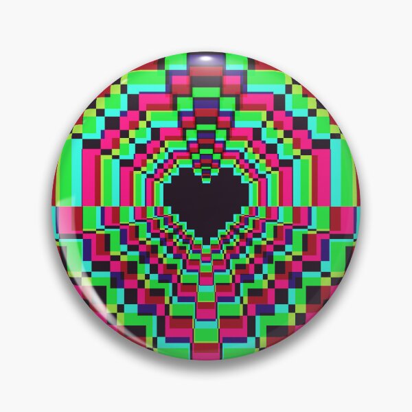 Item preview, Dark Pixel Heart Kaleidoscope - Synthwave 2 designed and sold by animinimal.