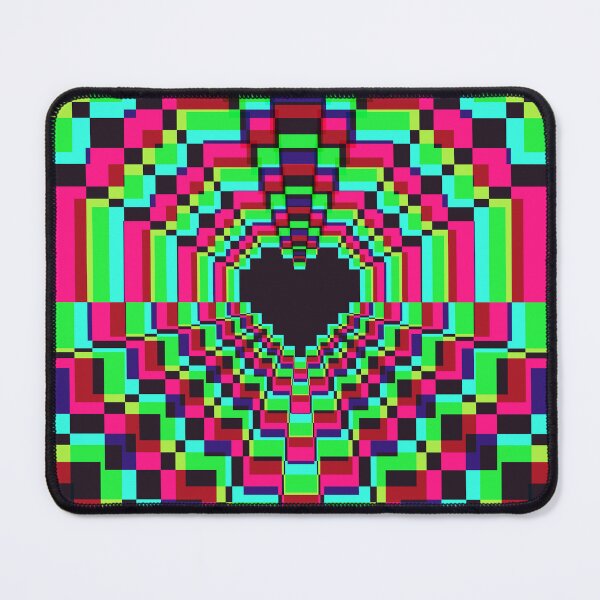 Item preview, Dark Pixel Heart Kaleidoscope - Synthwave 2 designed and sold by animinimal.