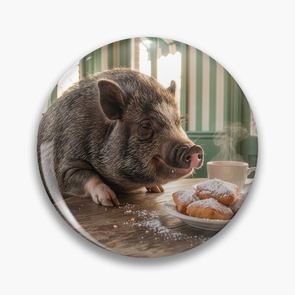 Item preview, Pig Has Coffee and Beignets in the French Quarter designed and sold by Tridentulus.