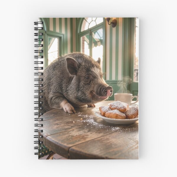 Item preview, Pig Has Coffee and Beignets in the French Quarter designed and sold by Tridentulus.