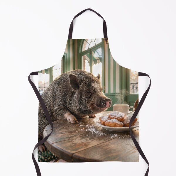 Item preview, Pig Has Coffee and Beignets in the French Quarter designed and sold by Tridentulus.