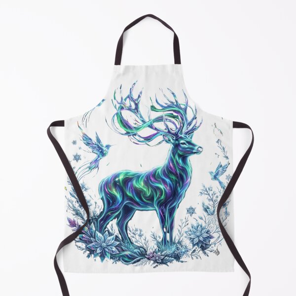 Item preview, Aurora Crystal Stag | Enchanted Wildlife Fantasy Painting designed and sold by Origamoart.