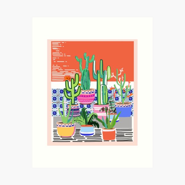 Cactus Window Art Print