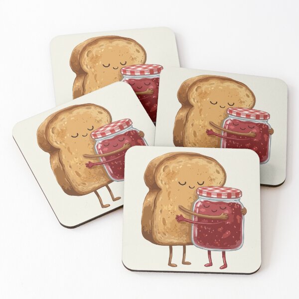 Item preview, Toast Hugging Strawberry Jam designed and sold by Gkinoki.