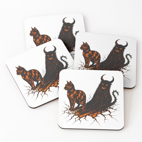 Item preview, Gothic Tabby Inner Demon Spooky Feline Shadow designed and sold by chattsuede.
