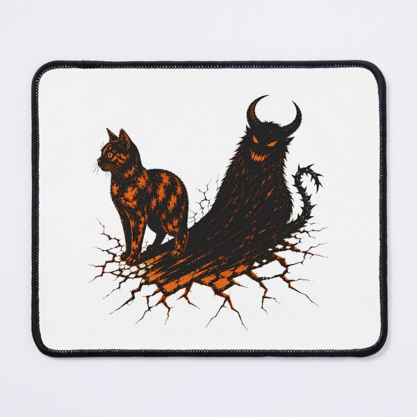Item preview, Gothic Tabby Inner Demon Spooky Feline Shadow designed and sold by chattsuede.