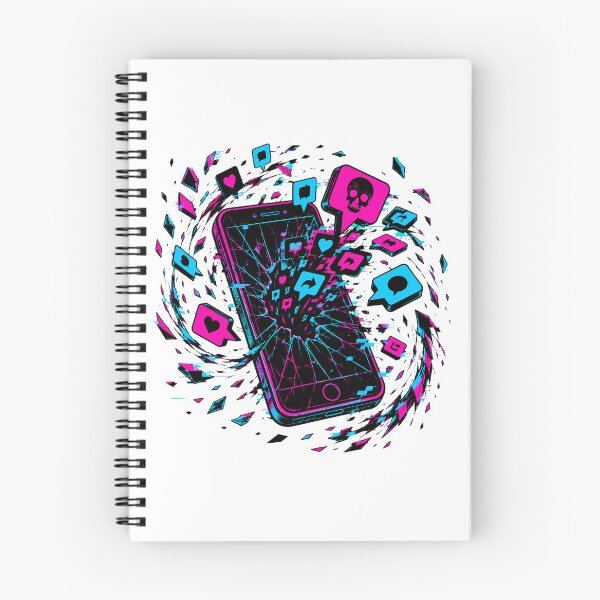 Item preview, Digital Detox Shattered Phone Notification Chaos designed and sold by chattsuede.