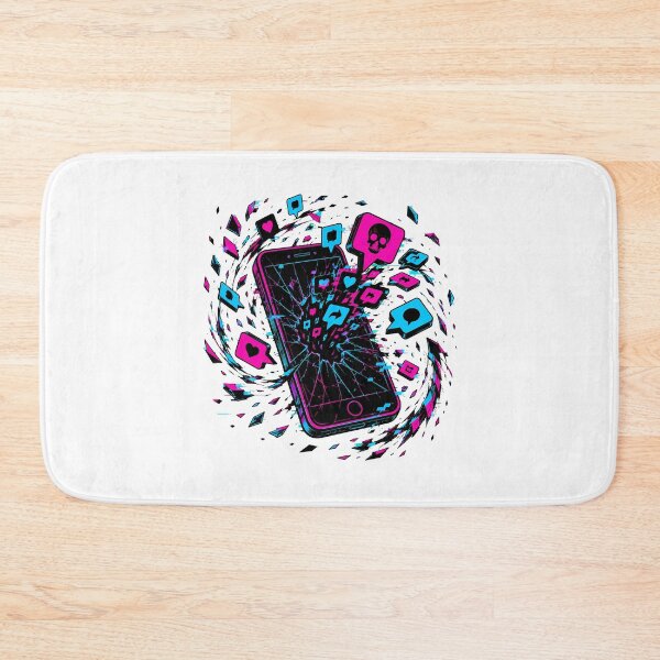 Item preview, Digital Detox Shattered Phone Notification Chaos designed and sold by chattsuede.