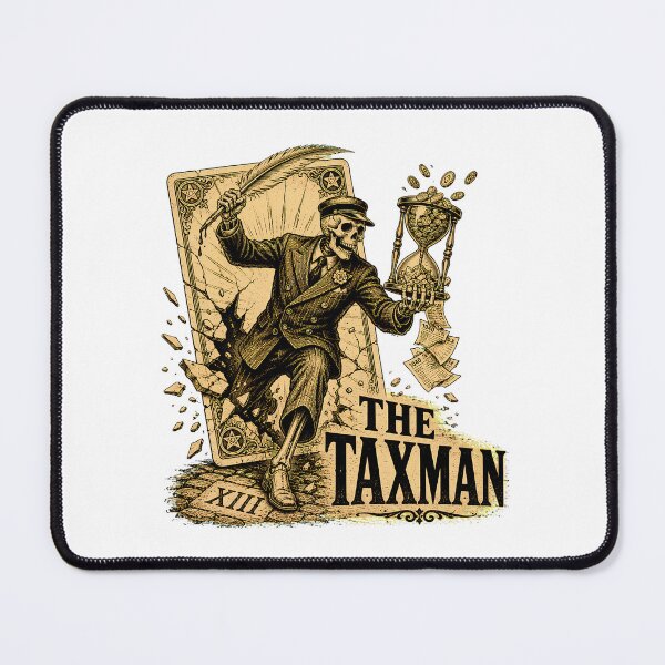 Item preview, Tax Season Skeleton Tarot Engraving Dark Humor designed and sold by chattsuede.