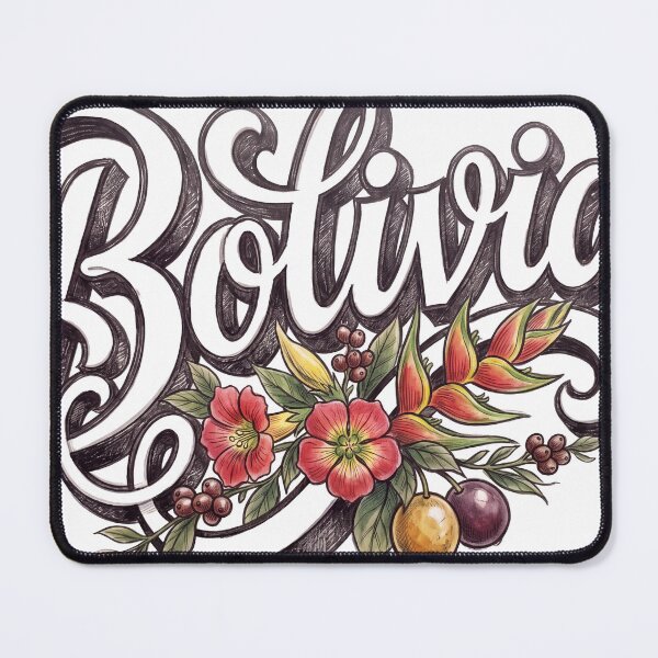 Item preview, Bolivia Tropical Floral Vintage Lettering designed and sold by castillomiami.