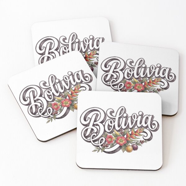 Item preview, Bolivia Tropical Floral Vintage Lettering designed and sold by castillomiami.