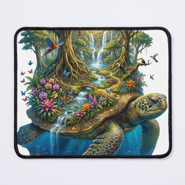 Item preview, Guardian Sea Turtle | Enchanted Island Paradise Painting designed and sold by Origamoart.
