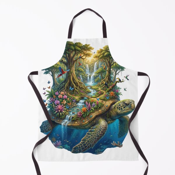 Item preview, Guardian Sea Turtle | Enchanted Island Paradise Painting designed and sold by Origamoart.