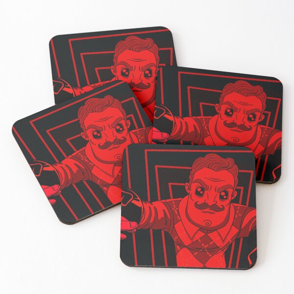 Item preview, Hello Neighbor First Person Fan Art | Red Horror Illustration | Official Fan Art designed and sold by Let There Be Art Studio.
