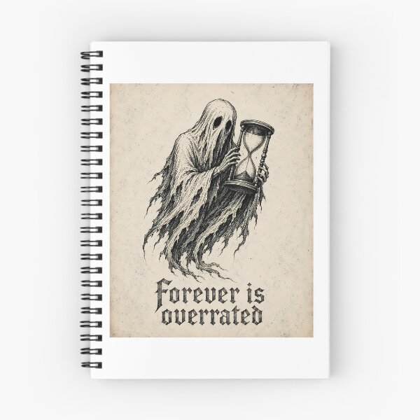Item preview, Forever Is Overrated Ghost Gothic Sepia Engraving Hourglass designed and sold by chattsuede.