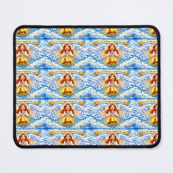 Item preview, Every Time a Bell Rings Angel Cartoon – Heavenly Wings Digital Art designed and sold by The Art Queen Of Michigan .