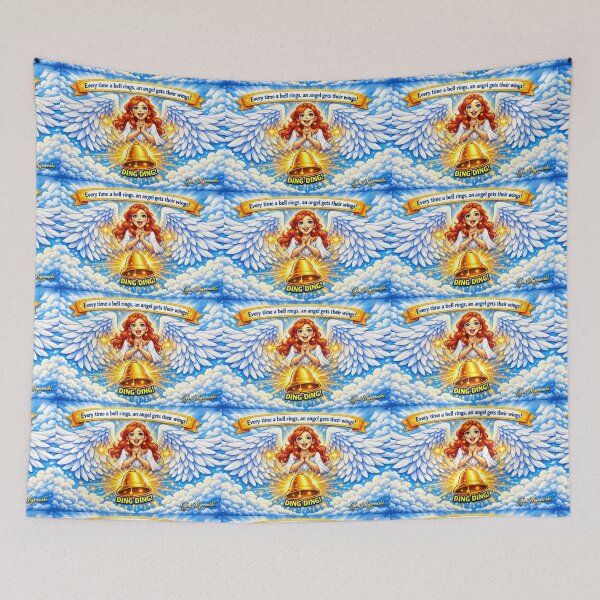 Item preview, Every Time a Bell Rings Angel Cartoon – Heavenly Wings Digital Art designed and sold by The Art Queen Of Michigan .