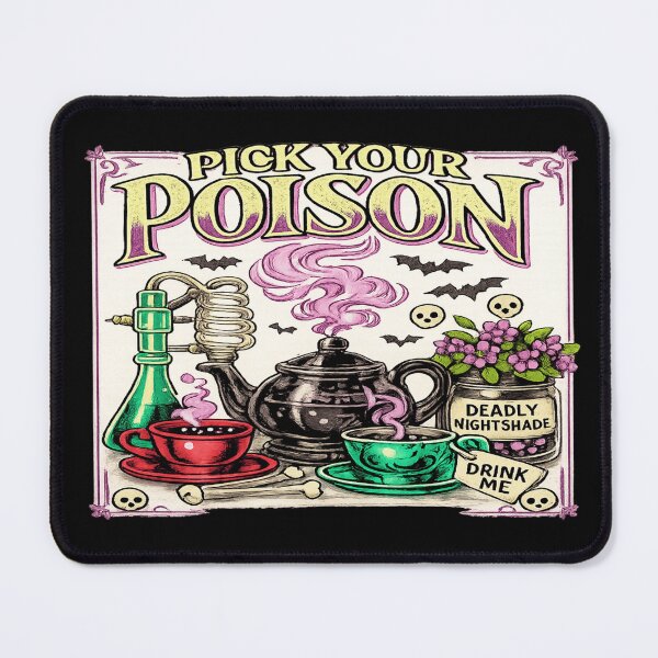 Item preview, Whimsigoth Poison Tea Shirt for Gothic Tea Lovers designed and sold by POD DYNASTY | Original Print On Demand T-Shirt Graphics.
