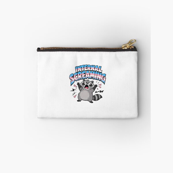 Item preview, Trans Internal Screaming Raccoon Pride Anxiety Cartoon designed and sold by chattsuede.