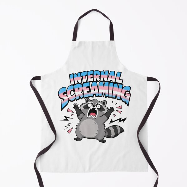 Item preview, Trans Internal Screaming Raccoon Pride Anxiety Cartoon designed and sold by chattsuede.