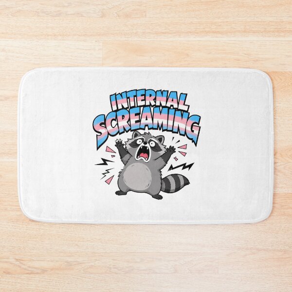 Item preview, Trans Internal Screaming Raccoon Pride Anxiety Cartoon designed and sold by chattsuede.