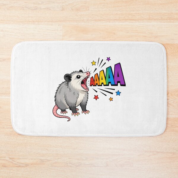 Item preview, Screaming Rainbow Opossum Meme Funny Cartoon Possum designed and sold by chattsuede.