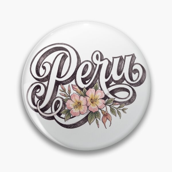 Item preview, Peru Vintage Floral Botanical Lettering designed and sold by castillomiami.