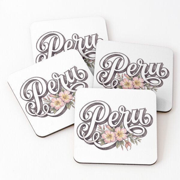 Item preview, Peru Vintage Floral Botanical Lettering designed and sold by castillomiami.