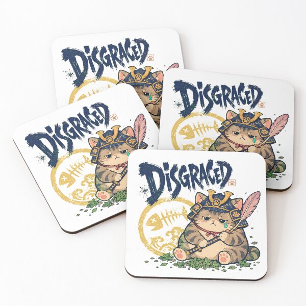 Item preview, Disgraced Samurai Cat Kawaii Tabby Japanese Humor designed and sold by chattsuede.