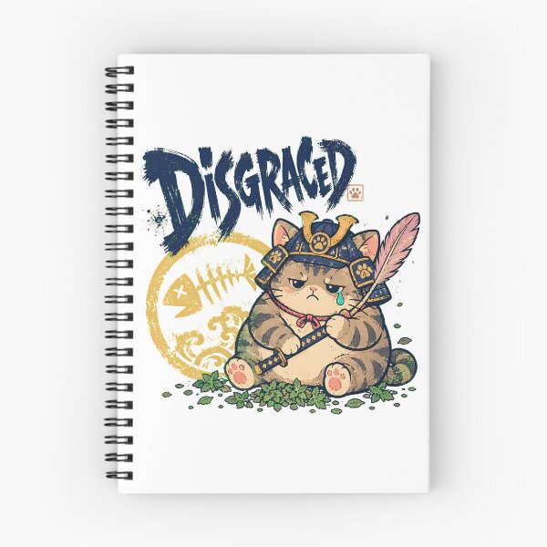 Item preview, Disgraced Samurai Cat Kawaii Tabby Japanese Humor designed and sold by chattsuede.