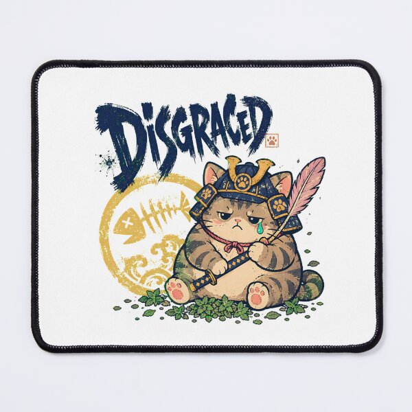 Item preview, Disgraced Samurai Cat Kawaii Tabby Japanese Humor designed and sold by chattsuede.