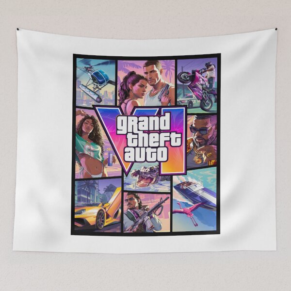 Item preview, gta 6 vice sunset city designed and sold by AlienSlang.