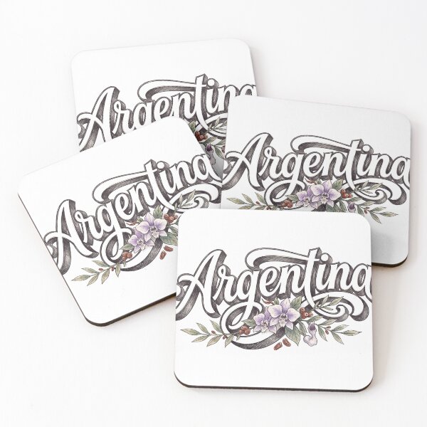 Item preview, Argentina Vintage Floral Botanical Lettering designed and sold by castillomiami.