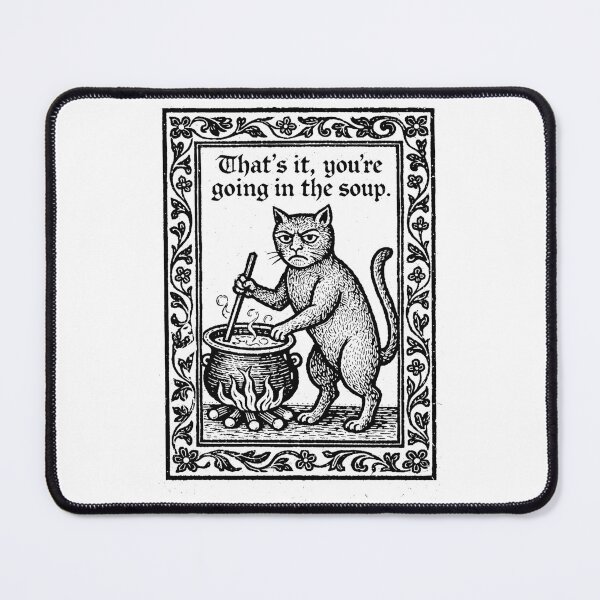 Item preview, funny medieval cat meme - vintage bookish designed and sold by AlienSlang.