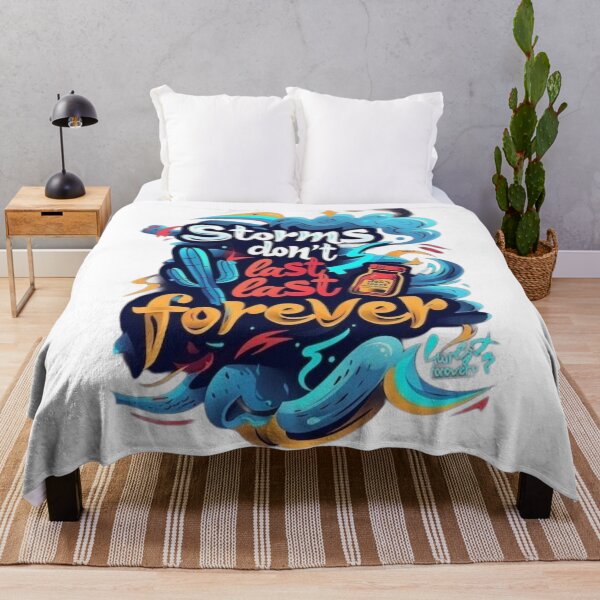 Item preview, Storms Don't Last Forever Motivational Quote Typography designed and sold by GlowAura7.