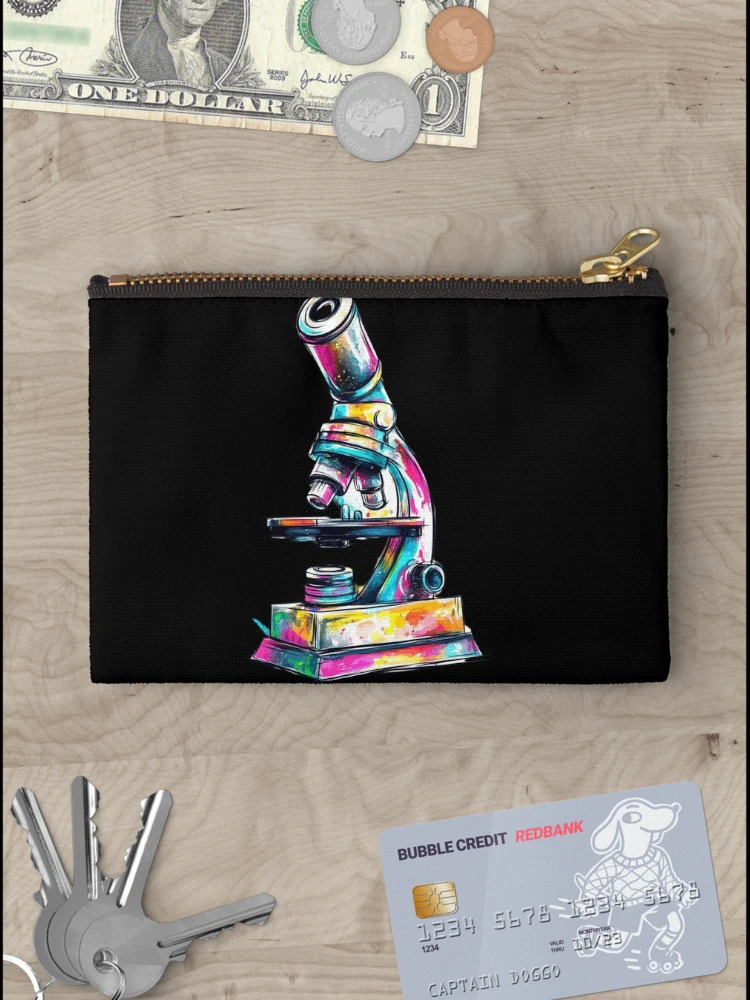 Thumbnail 3 of 4, Zipper Pouch, Colorful Microscope designed and sold by Codavid85.